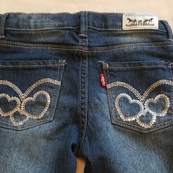 Levi's Other - Girl's Denim Levi's Silver Sequins NEW Size 5